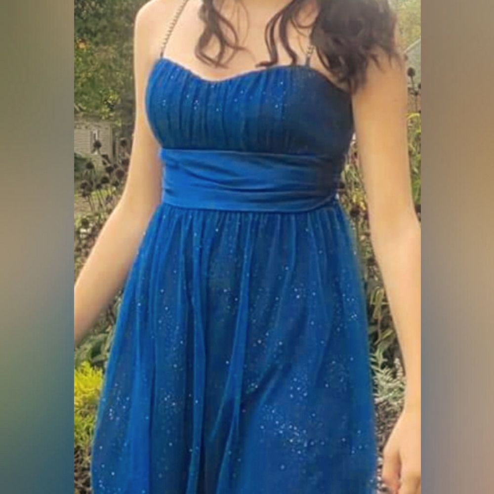 Dark blue short homecoming dress